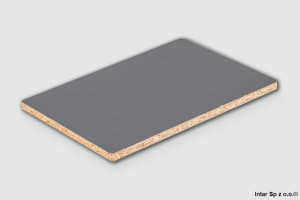 Płyta wiórowa laminowana, 0164 PE, Antracyt, Gr. 28 mm, 2800x2070 mm, EN16516, BUCINA