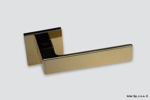 Klamka Apollo Fit, KAF G00, Rozeta kwadratowa, Złoty, INFINITY LINE