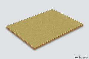 Płyta MDF laminowana jednostronnie, AL04, Brushed Gold, Gr. 18,7 mm, 2800x1300 mm, KRONOPLUS